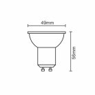 LED spot izzó 8W GU10 hideg fehér 6500K Ø49x56mm - ZLS108