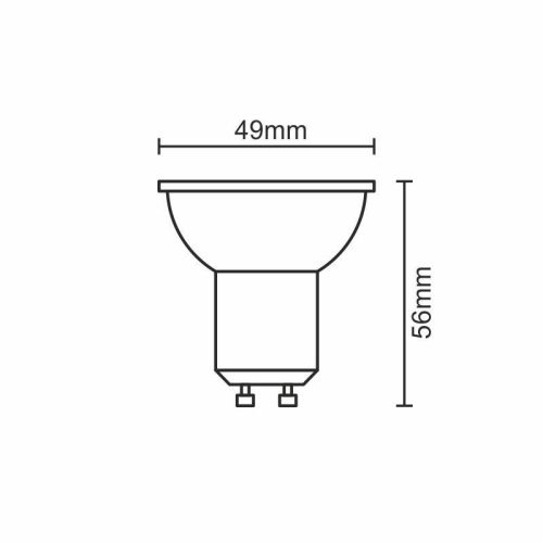 LED spot izzó 8W GU10 hideg fehér 6500K Ø49x56mm - ZLS108