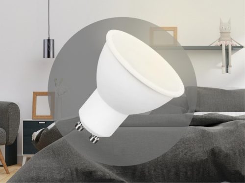 LED spot izzó 8W GU10 meleg fehér 3000K Ø49x56mm - ZLS118