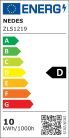 LED izzó 9,5W GU10 1100lm 3000K meleg fehér kerámia+PC - ZLS1219