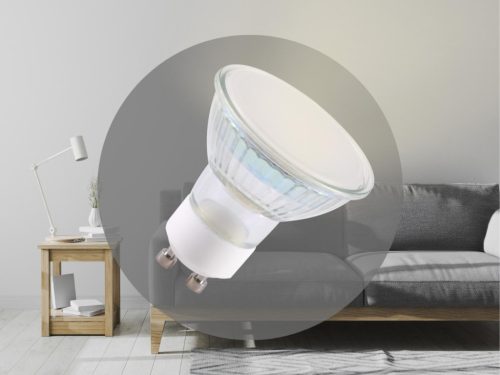 LED izzó 4,7W, GU10, 460lm, 3000K meleg fehér, dimmelhető, üveg - ZLS1315D