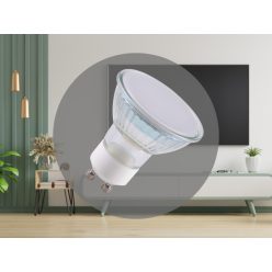 LED izzó 6,7W GU10 910lm 3000K meleg fehér üveg - ZLS1317
