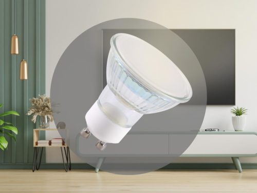 LED izzó 6,7W GU10 910lm 3000K meleg fehér üveg - ZLS1317