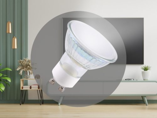 LED izzó 6,7W GU10 910lm 4000K semleges fehér üveg - ZLS1327