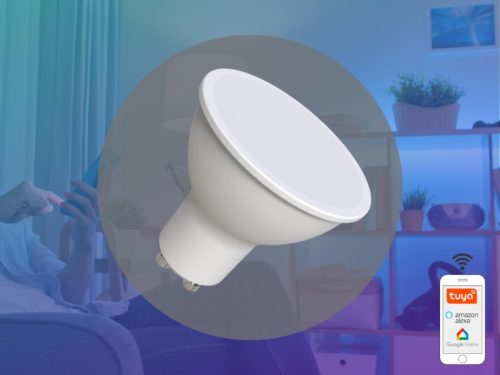 SMART Wi-Fi dimmelhető LED izzó GU10 4,5W, 400 lm, CCT+RGB, 100° - ZLS135W