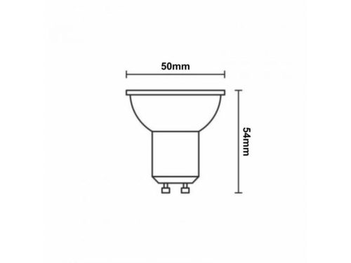 LED izzó 4,7W, GU10, 460lm, 3000K meleg fehér, dimmelhető, üveg - ZLS1415D