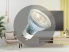 LED izzó 6,7W GU10 910lm 3000K meleg fehér üveg - ZLS1417