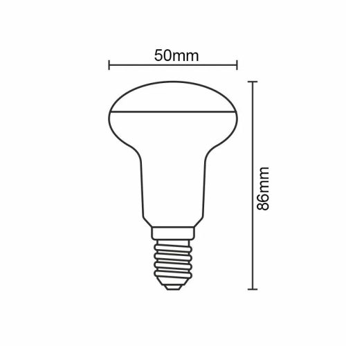 LED izzó 6W, E14 foglalat, 6500K hideg fehér, 510 lm - ZLS205