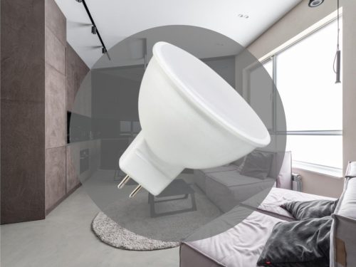 LED izzó 5W, 440Lm, GU5.3/MR16, 3000K meleg fehér, Ø49x51mm - ZLS313