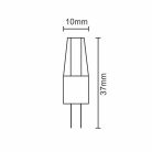 LED izzó 2W, G4 foglalat, 130Lm, 2800K meleg fehér, Ø10x37mm - ZLS410