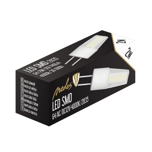 LED izzó 2W, G4 foglalat, 140Lm, 4000K semleges fehér, Ø10x37mm - ZLS420