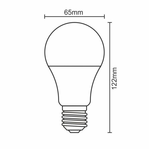 LED izzó 13,5W E27 6500K hideg fehér Ø65x122 mm - ZLS505