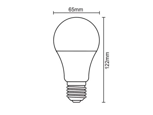 LED izzó 13,5W E27 4000K természetes fehér Ø65x122 mm - ZLS525