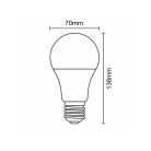 LED izzó 18W E27 semleges fehér 4000K Ø70x138mm - ZLS527