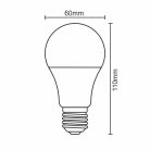 LED izzó 9W E27 3000K meleg fehér Ø60x110 mm - ZLS572