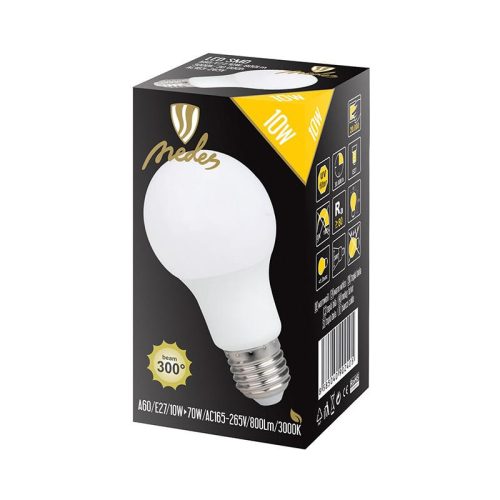 LED izzó 9W E27 3000K meleg fehér Ø60x110 mm - ZLS572