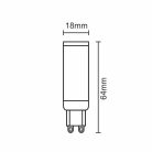 LED Izzó 7W 730lm Hideg fehér 6000K Áttetsző G9 - ZLS606C