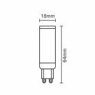 LED izzó G9 7W 700Lm 2800K meleg fehér Ø18x64 mm - ZLS616C
