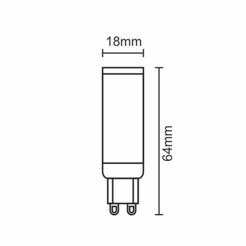 LED izzó G9 7W 700Lm 2800K meleg fehér Ø18x64 mm - ZLS616C