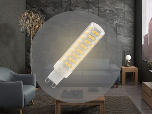 LED izzó 7,6W G9 1100lm 2800K meleg fehér kerámia - ZLS618