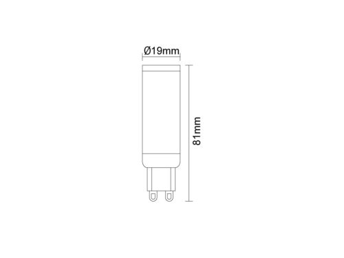 LED izzó 7,6W G9 1100lm 2800K meleg fehér kerámia - ZLS618