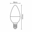 LED izzó 8W E14 hideg fehér 6500K Ø38x107mm - ZLS704