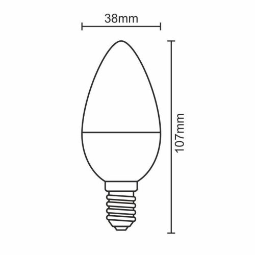 LED izzó 8W E14 meleg fehér 3000K Ø38x107mm - ZLS714