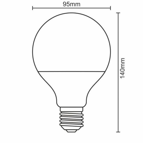 LED izzó 18W E27 természetes fehér 4000K Ø95x140mm - ZLS922
