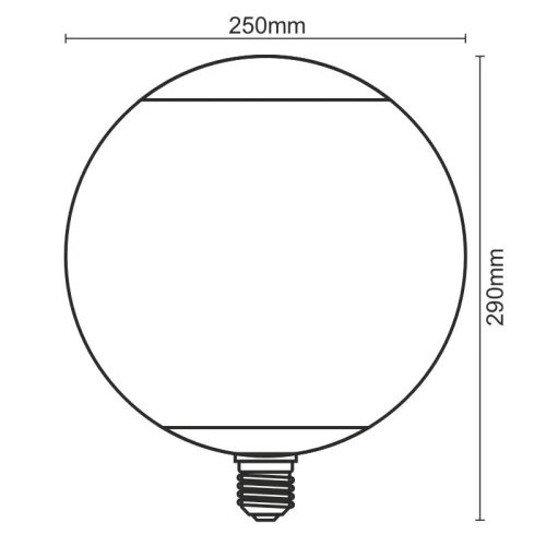 LED Filament izzó 4W E27 1800K extra meleg füstszínű üveg ZSF101
