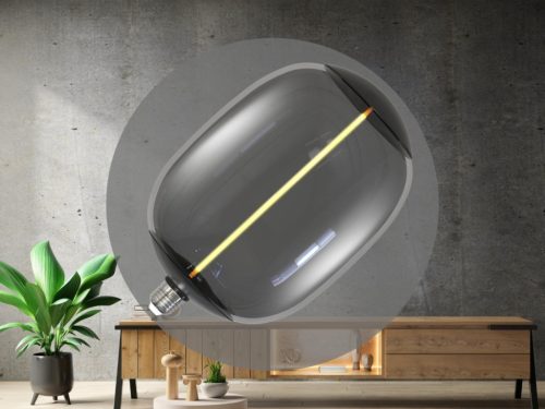 LED Filament izzó 4W E27 1800K extra meleg füstszínű üveg ZSF102