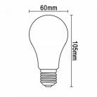LED izzó filament 4W 100lm E27 1800K extra meleg kék üveg - ZSF105