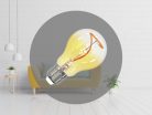 LED izzó filament 4W 100lm E27 1800K extra meleg sárga üveg - ZSF106