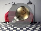 LED izzó filament 4W 100lm E27 1800K extra meleg füstszínű üveg - ZSF108