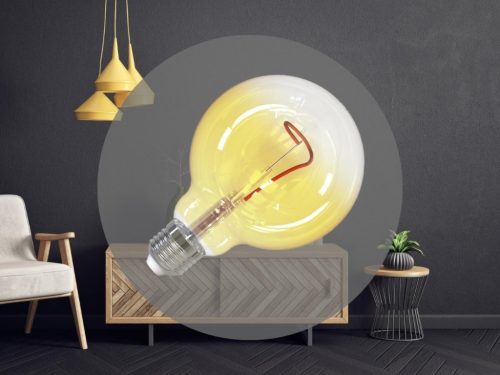 LED izzó filament 4W 100lm E27 1800K extra meleg sárga üveg - ZSF109
