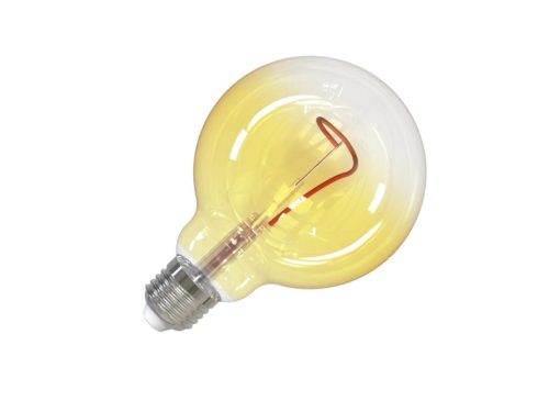 LED izzó filament 4W 100lm E27 1800K extra meleg sárga üveg - ZSF109
