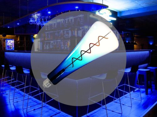 LED izzó filament 5W 150lm E27 1800K extra meleg kék üveg - ZSF110