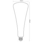 LED izzó filament 5W 150lm E27 1800K extra meleg lila üveg - ZSF111