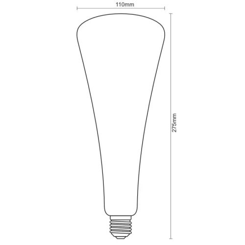 LED izzó filament 5W 150lm E27 1800K extra meleg lila üveg - ZSF111