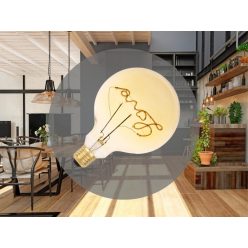   LED filament izzó vintage "Love" 2W E27 120lm 2000K meleg fehér Ø125x172mm - ZSF112