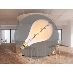   LED filament izzó spirál vintage 4W E27 250lm 2000K meleg fehér Ø160x300mm - ZSF113