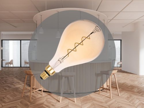 LED filament izzó spirál vintage 4W E27 250lm 2000K meleg fehér Ø160x300mm - ZSF113