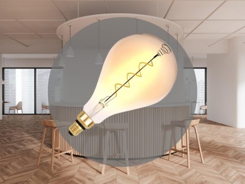 LED filament izzó spirál vintage 4W E27 250lm 2000K meleg fehér Ø160x300mm - ZSF113