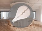 LED filament izzó spirál füstszínű 4W E27 150lm 2000K meleg fehér Ø160x300mm - ZSF114