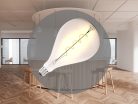 LED filament izzó spirál füstszínű 4W E27 150lm 2000K meleg fehér Ø160x300mm - ZSF114