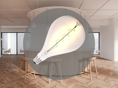 LED filament izzó spirál füstszínű 4W E27 150lm 2000K meleg fehér Ø160x300mm - ZSF114