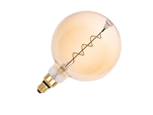 LED filament izzó spirál vintage 4W E27 250lm 2000K meleg fehér Ø200x300mm - ZSF115