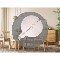   LED filament izzó spirál füstszínű 4W E27 150lm 2000K meleg fehér Ø200x300mm - ZSF116