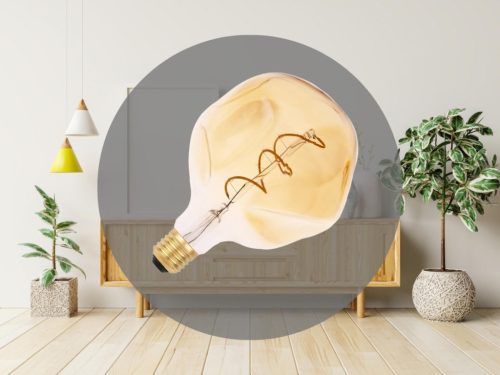 LED filament izzó vintage füstszínű 4W E27 250lm 2000K meleg fehér Ø125x172mm - ZSF117