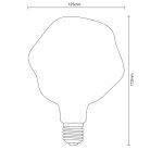 LED filament izzó vintage füstszínű 4W E27 250lm 2000K meleg fehér Ø125x172mm - ZSF117