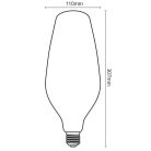 LED filament izzó kupola 4W E27 2000K extra meleg fehér Ø110x307mm - ZSF122